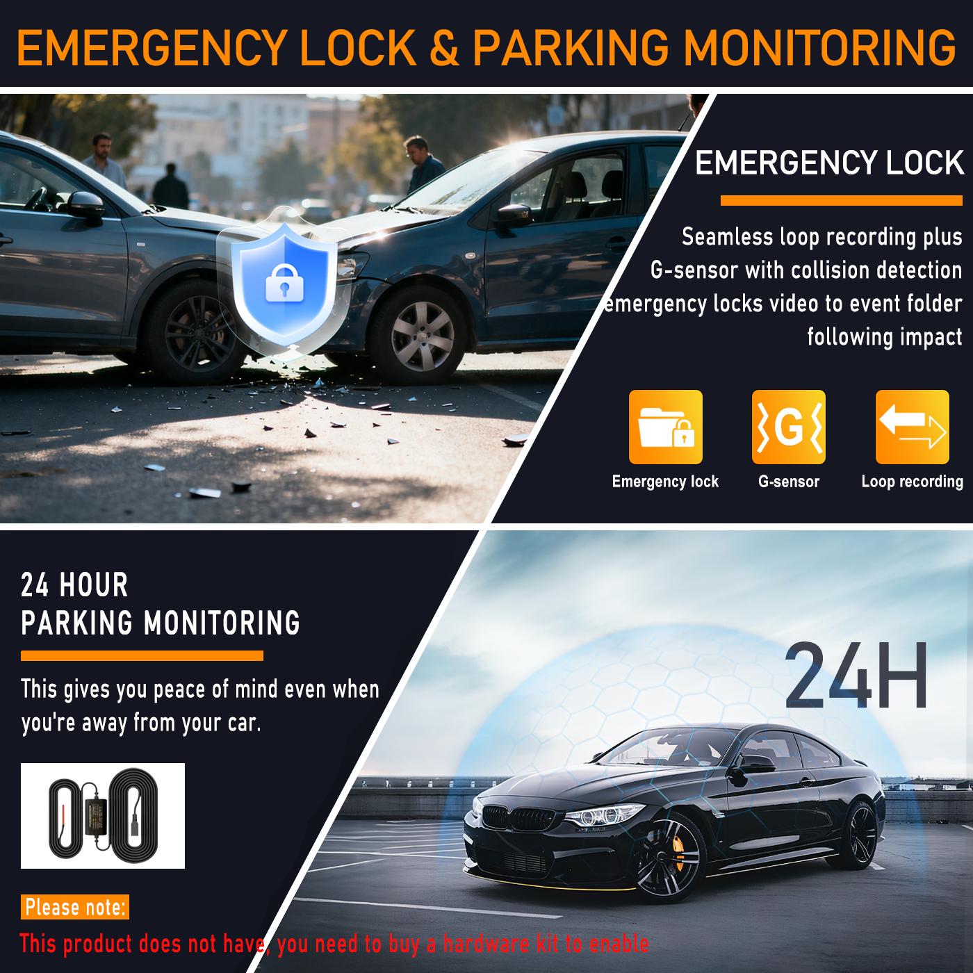 Mroace 5-Channel 1080P Full HD Car Dash Cam