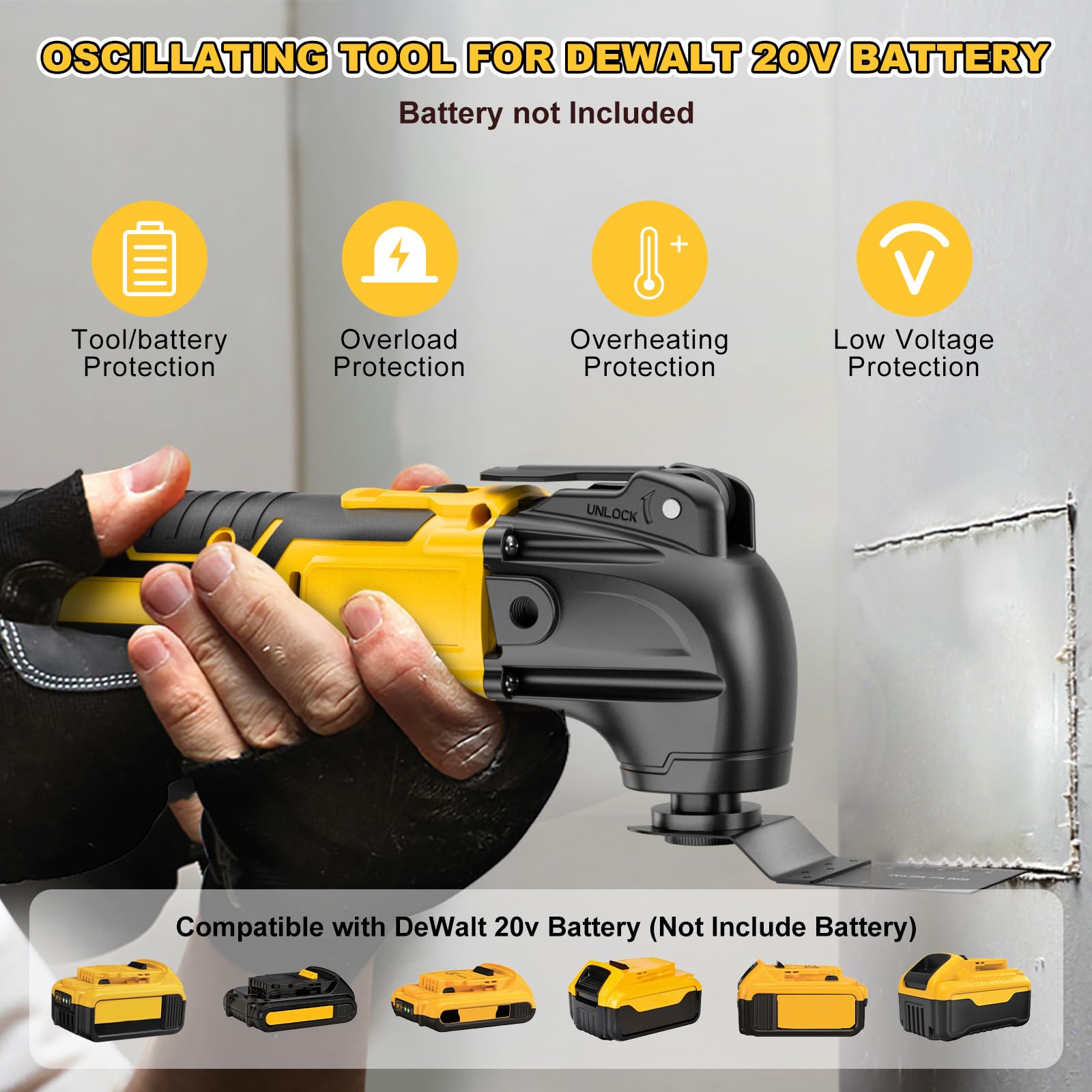 Mroace Cordless Brushless Oscillating Multi Tool