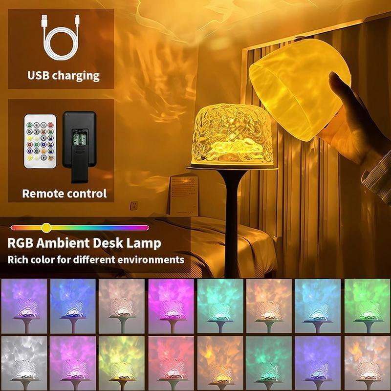 Mroace Remote Control Water Ripple Ambient Lamp