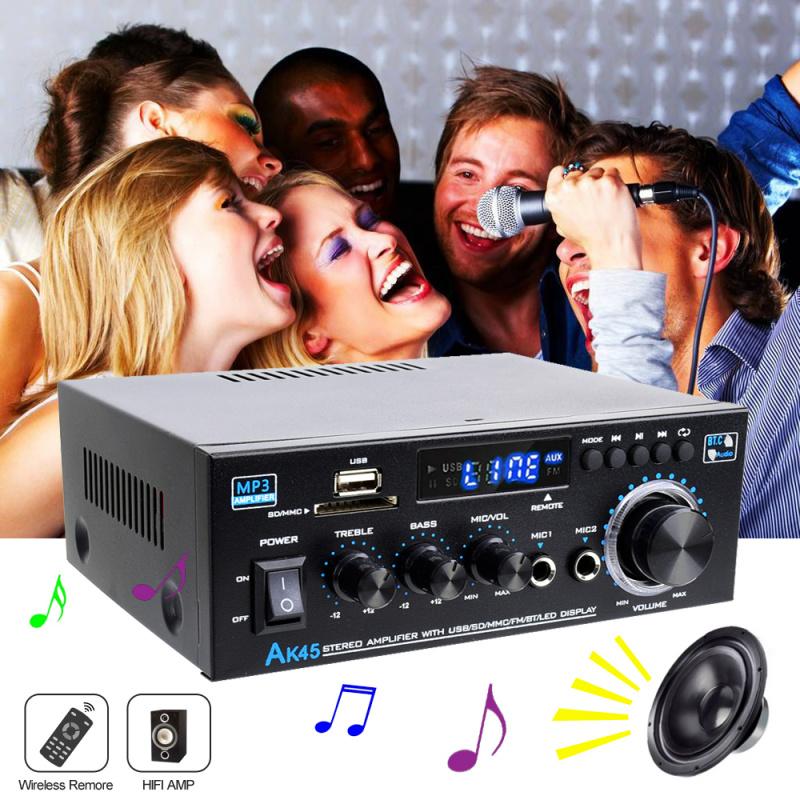 Mroace 400W Bluetooth 5.0 HiFi 2.0-Channel Stereo Amplifier