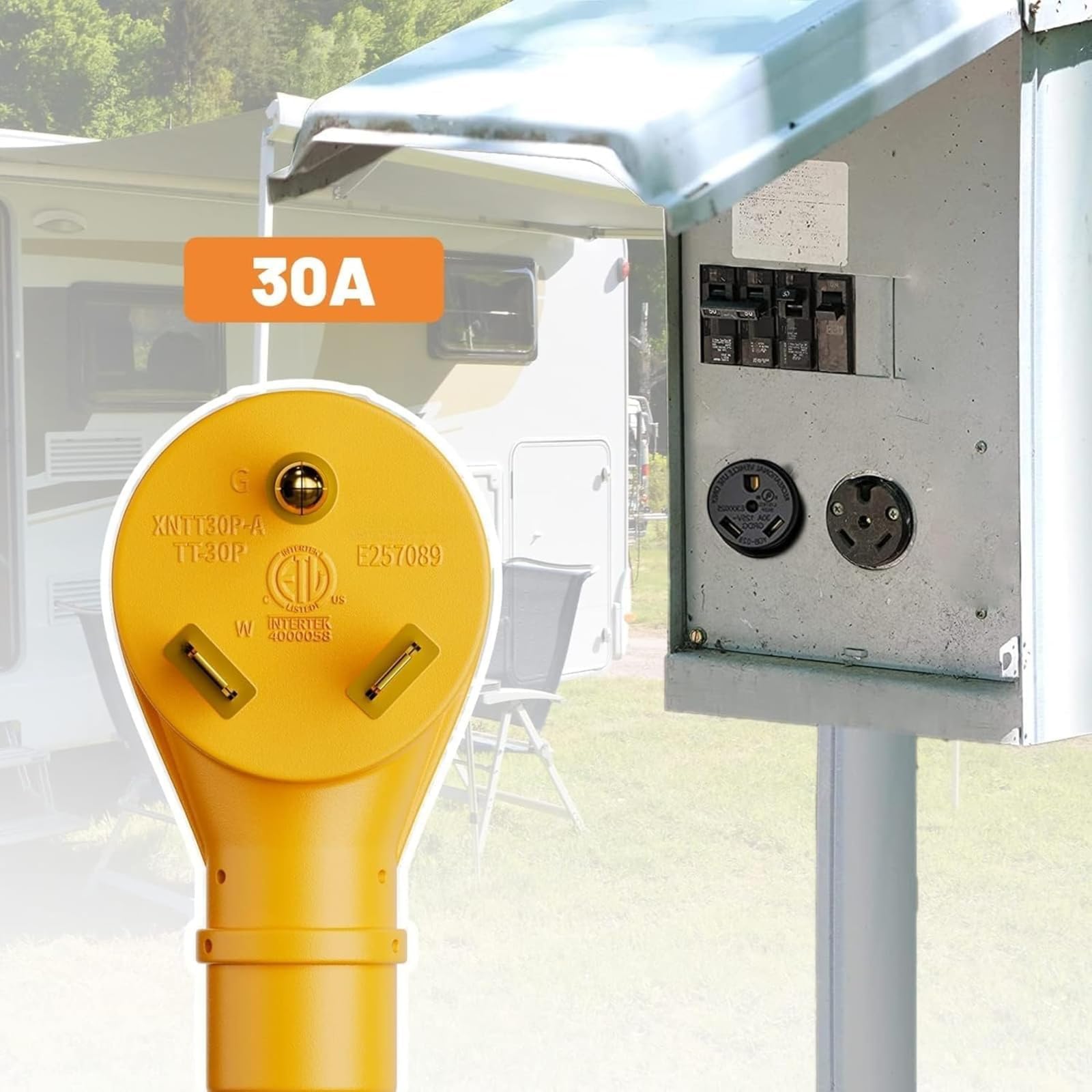 Mroace Heavy Duty RV Power Distribution Adapter Cord