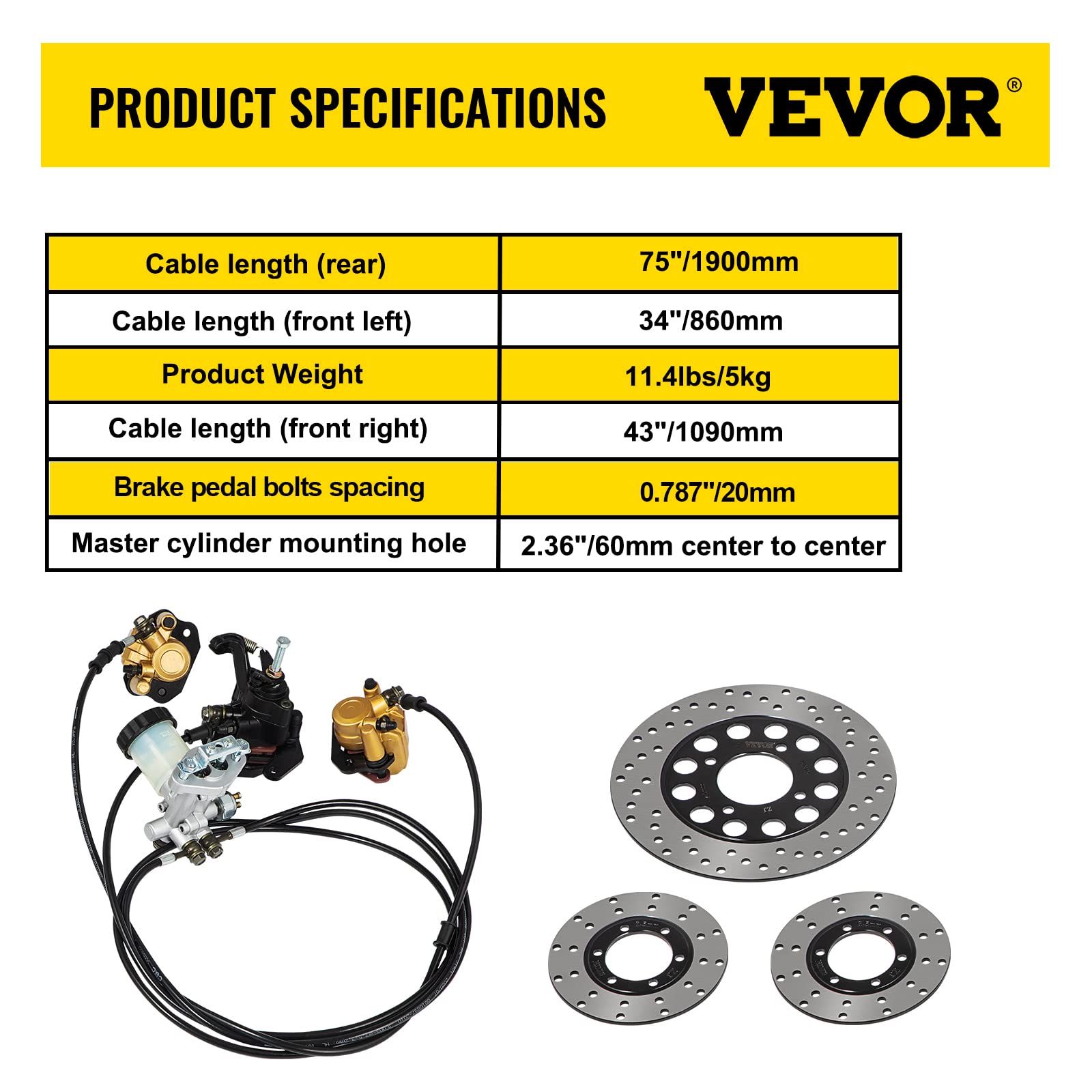 Mroace Universal Hydraulic Brake Kit
