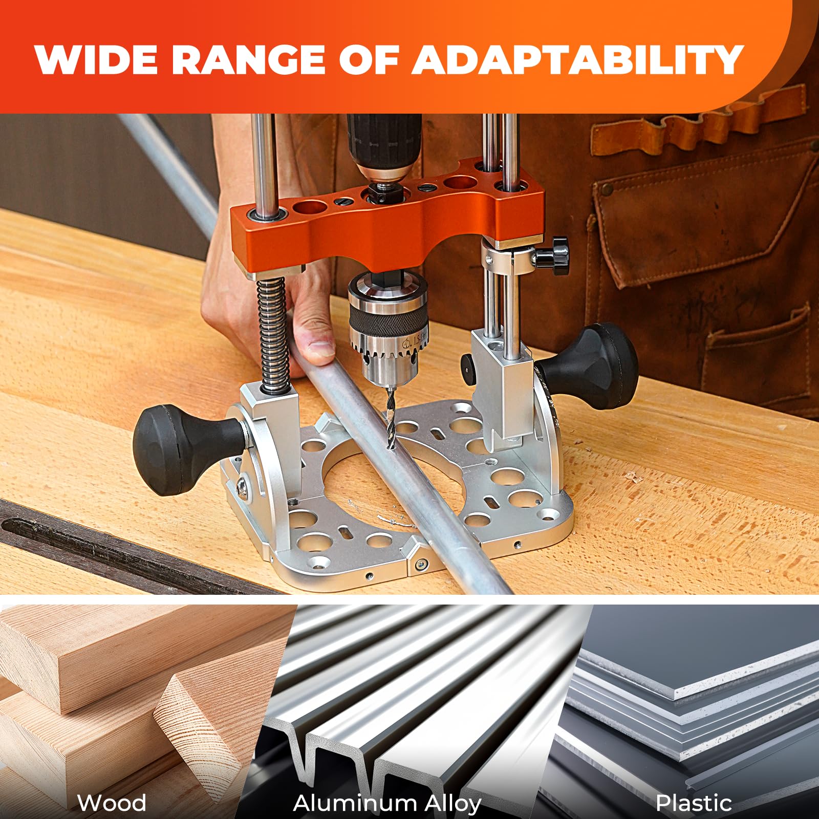 Mroace Adjustable Multi Angle Portable Drill Guide