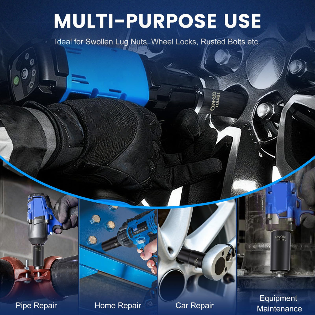 Mroace Impact Lug Nut Extractor Set