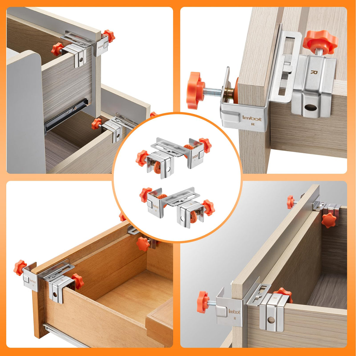 Mroace Adjustable Drawer Front Installation Clamps