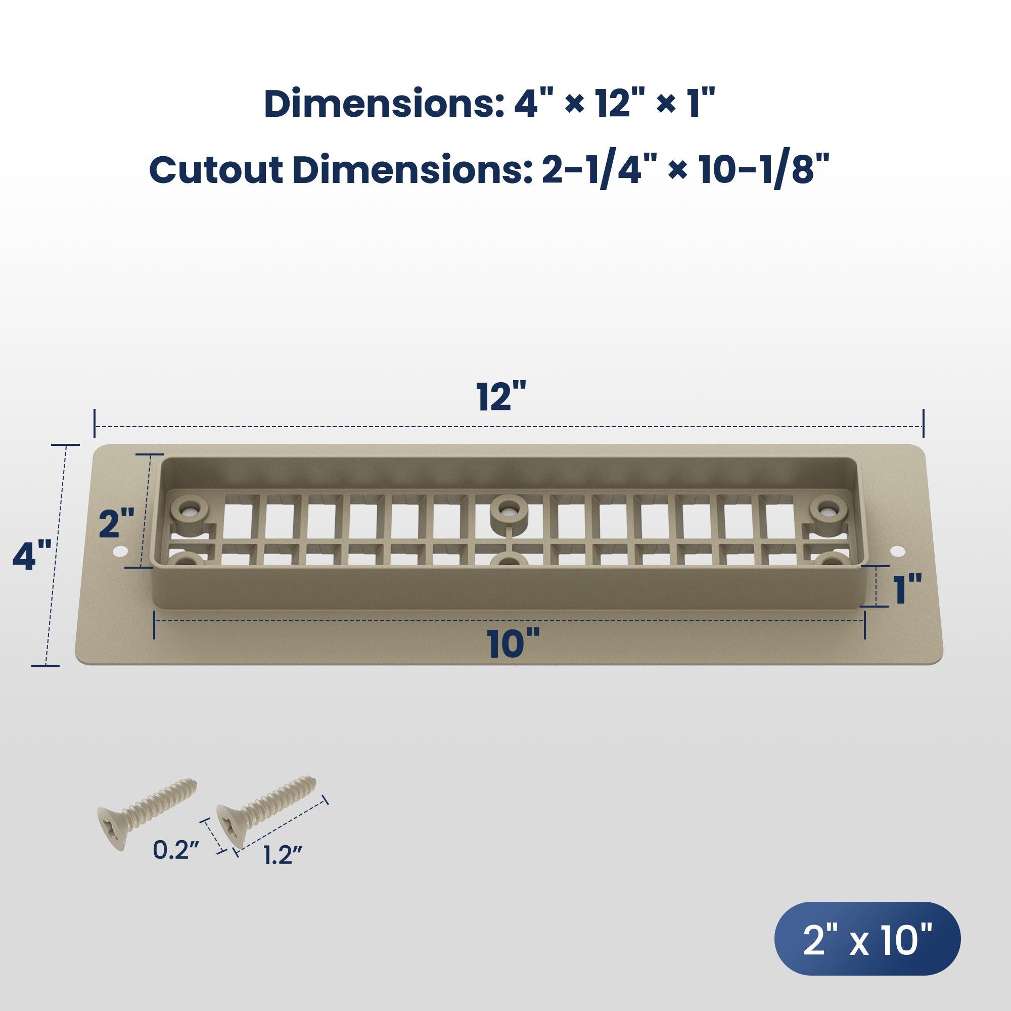 Mroace 2x10-Inch Aluminum Rustproof RV Floor Register