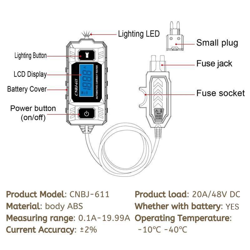 Mroace Automobile Circuit Current Probe Tester
