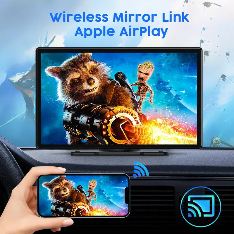 Mroace 9-Inch Wireless 1080P Backup Camera CarPlay Car Stereo