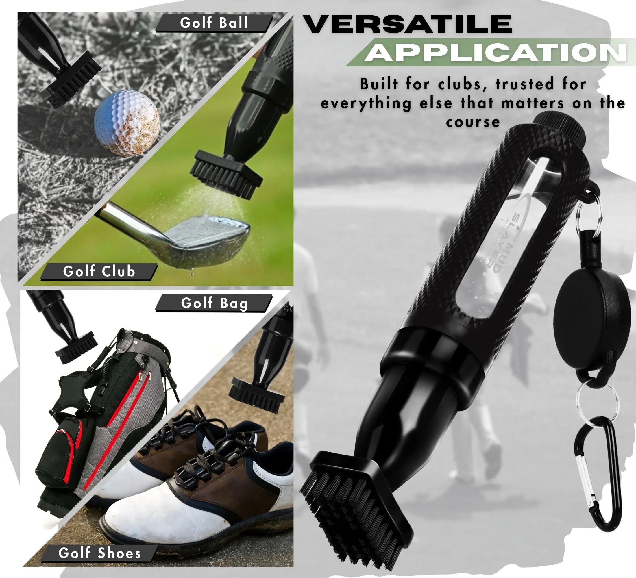 Mroace Golf Club Cleaning Brush with Water Spray Bottle