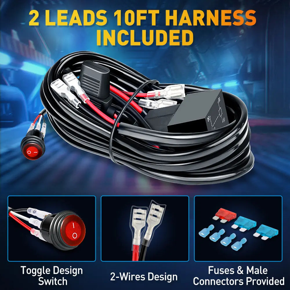 Mroace 7-Inch 240W Spot-Flood Combo LED Light Bar