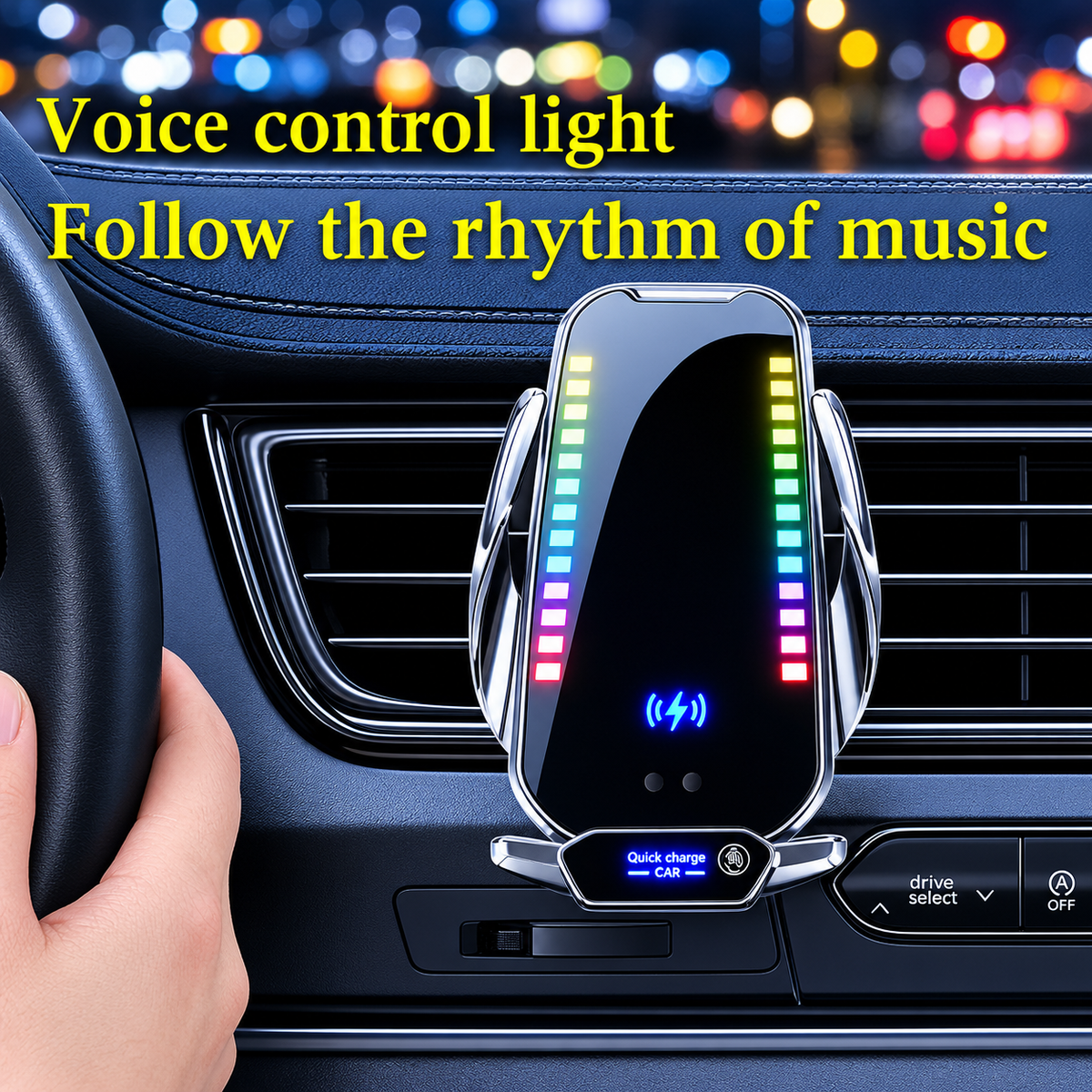 Mroace Adjustable Wireless Car Phone Holder And Charger