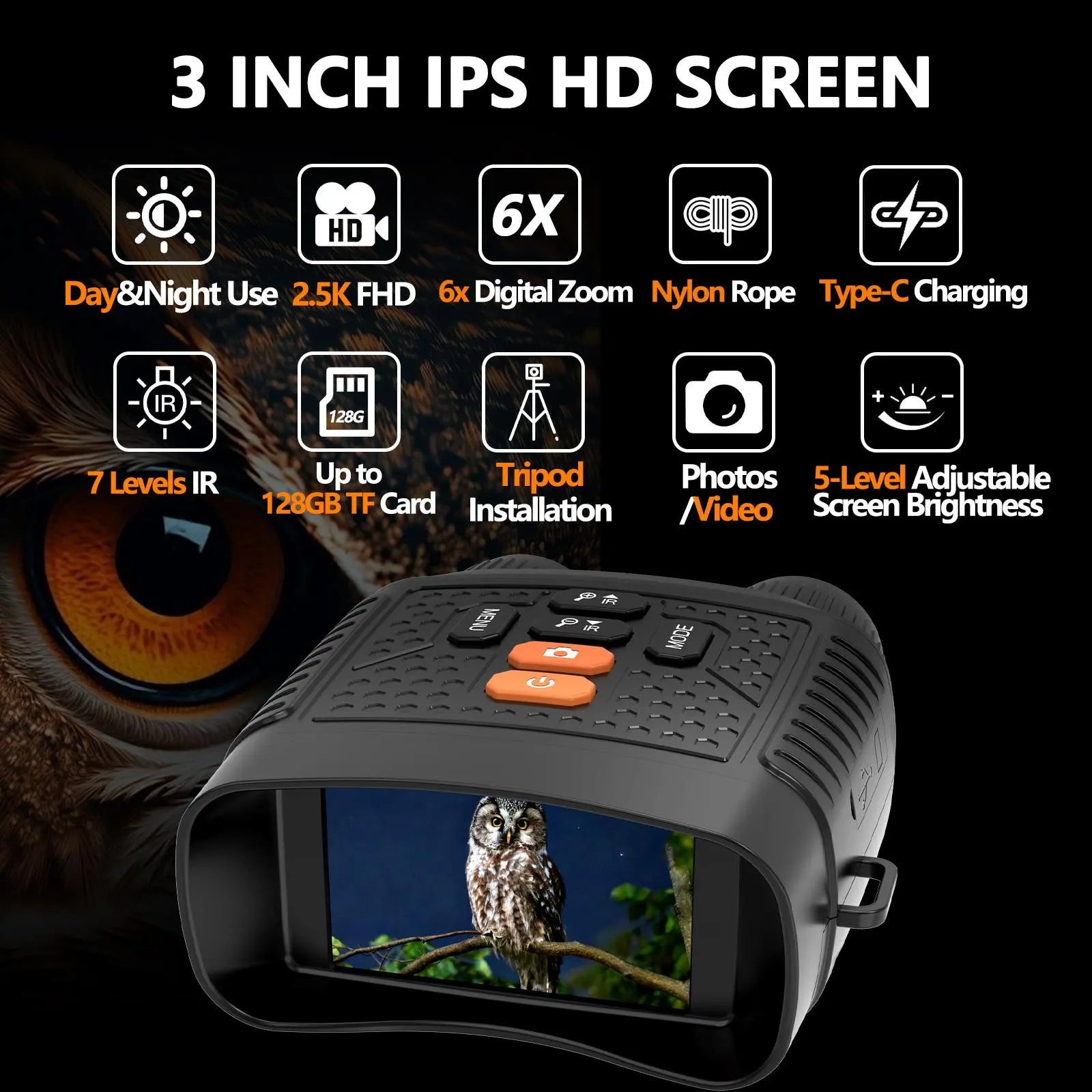 Mroace Infrared Digital Night Vision Binoculars