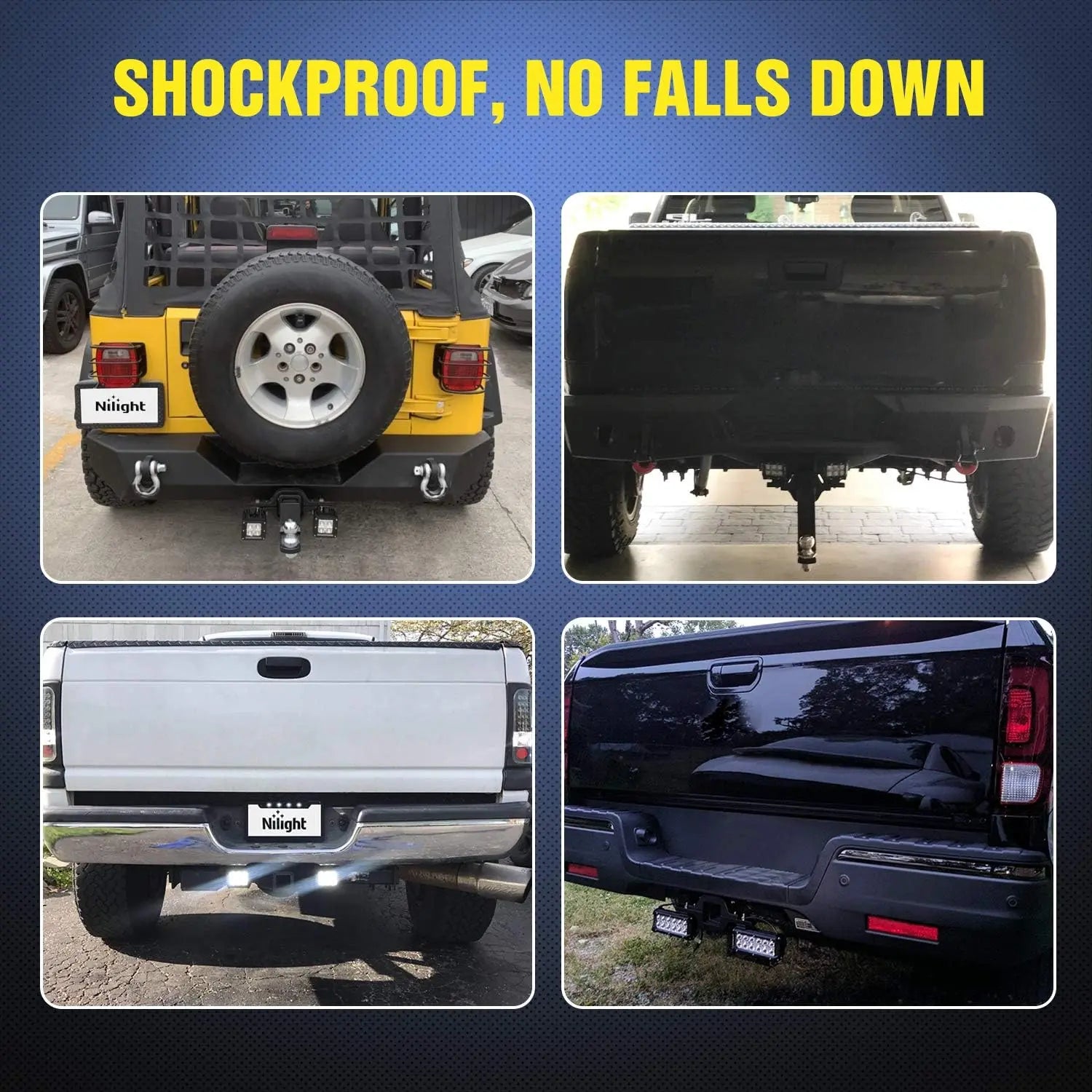 Mroace Waterproof Tow-Hitch LED Backup Reverse Lights