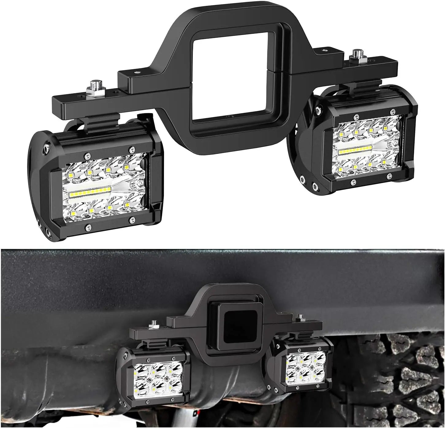 Mroace Waterproof Tow-Hitch LED Backup Reverse Lights