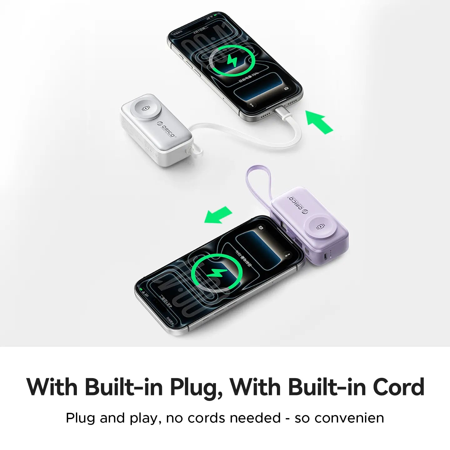 Mroace 3-in-1 Folding Chargeable Portable Power Bank