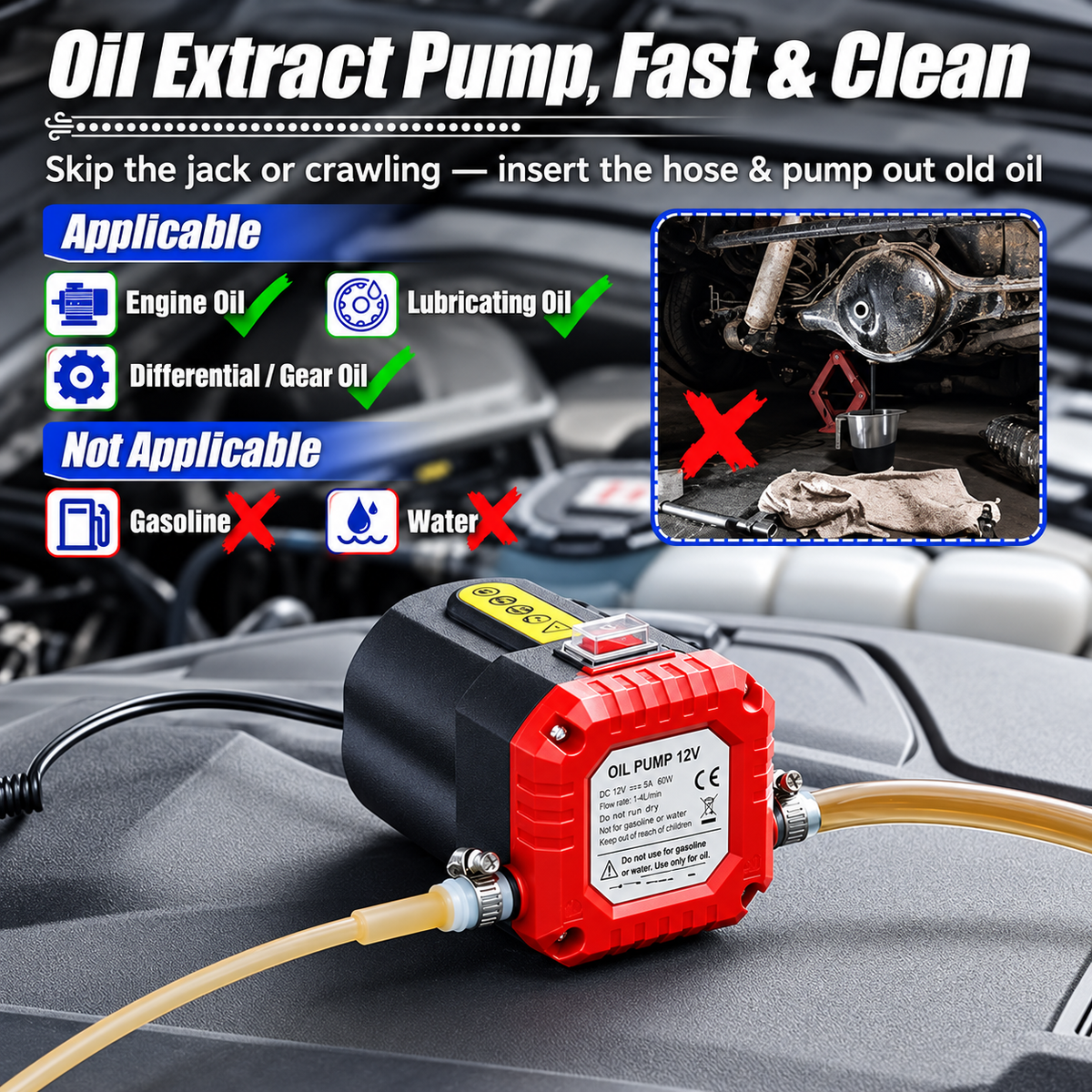 Mroace Electric Oil Extractor And Transfer Pump