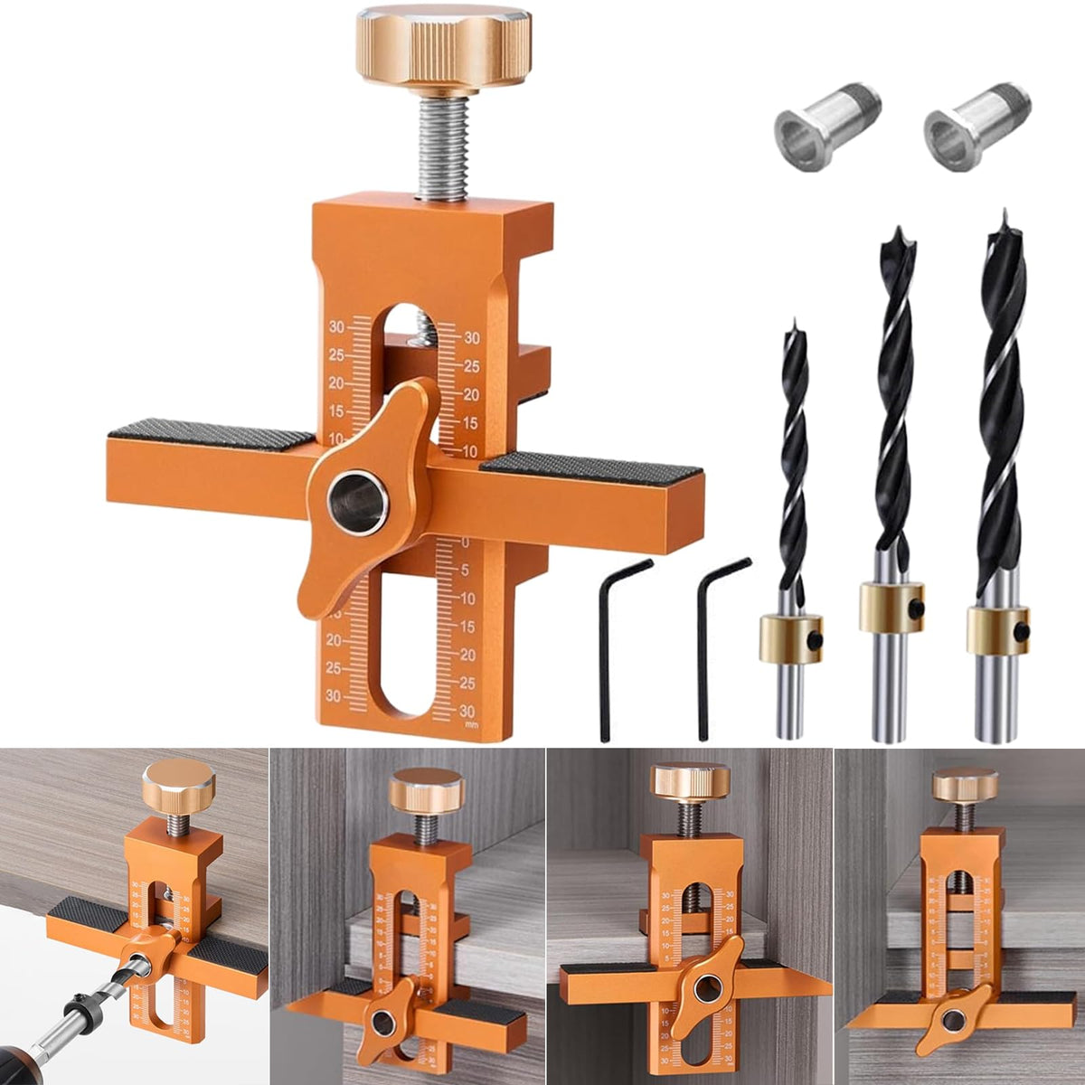 Mroace Adjustable Aluminum Alloy Cabinet Door Installation Jig