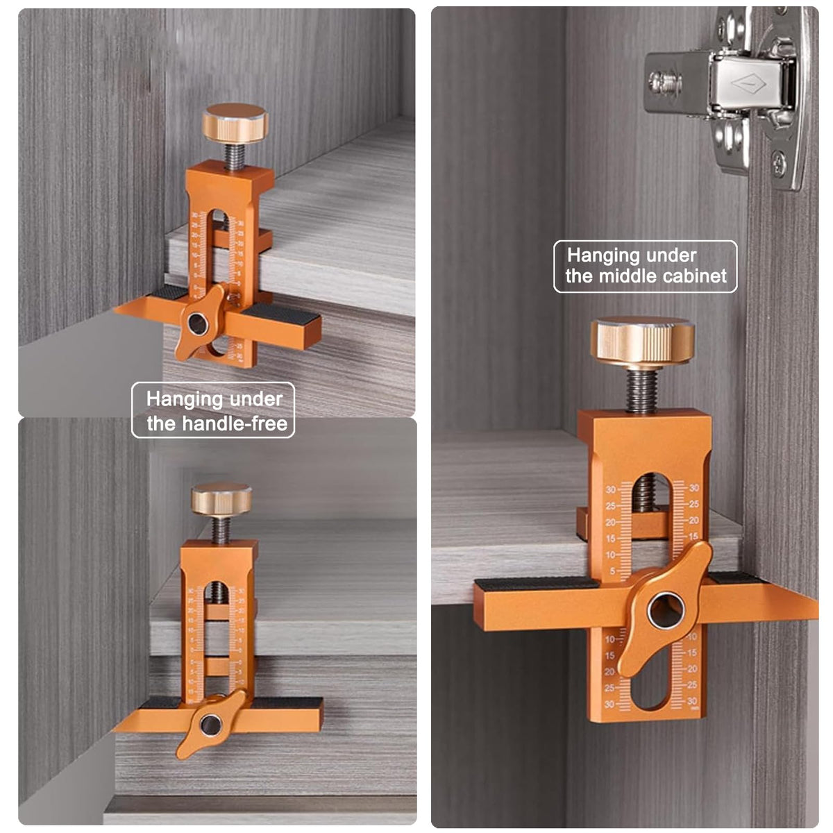 Mroace Adjustable Aluminum Alloy Cabinet Door Installation Jig