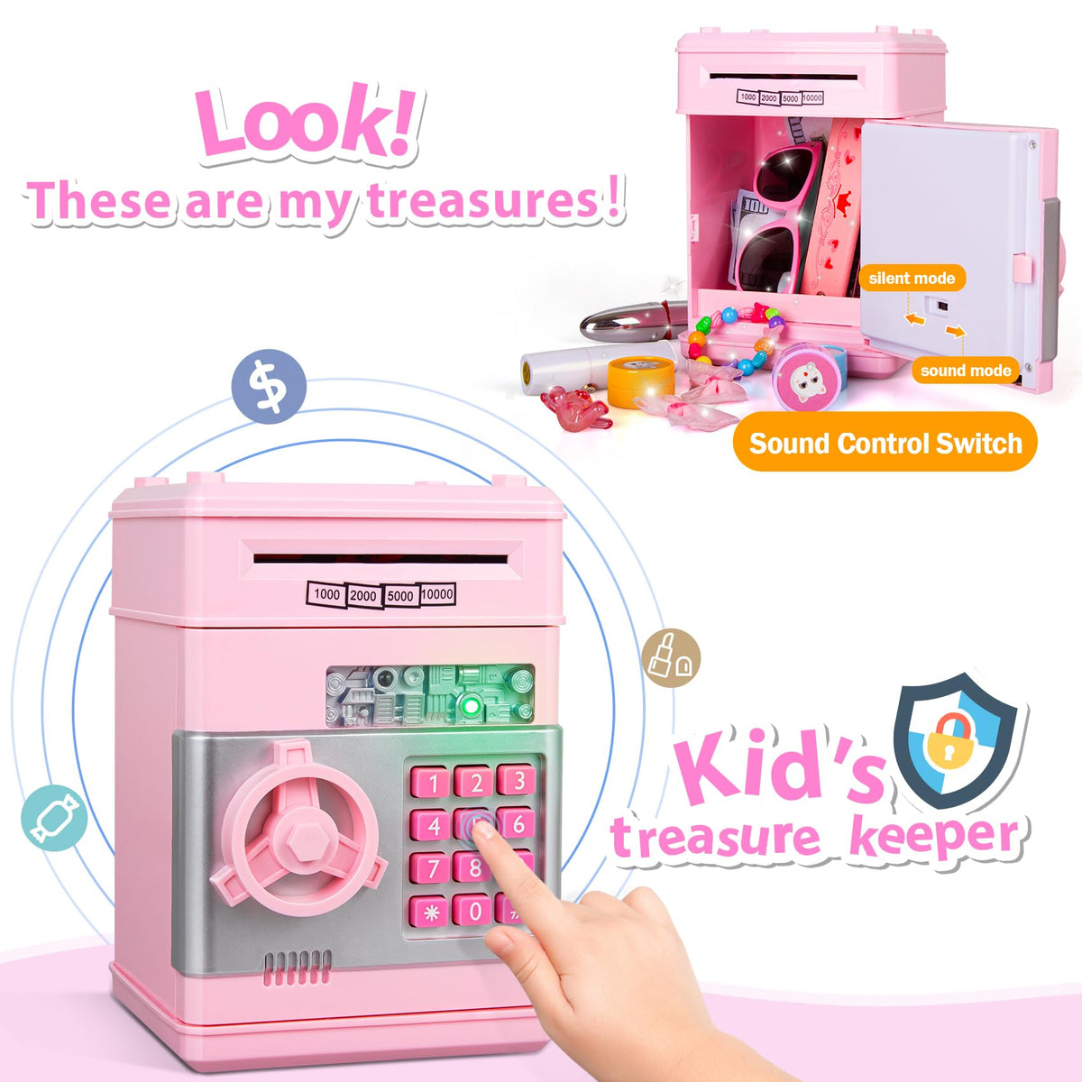 Mroace Electronic ATM Piggy Bank Money Safe