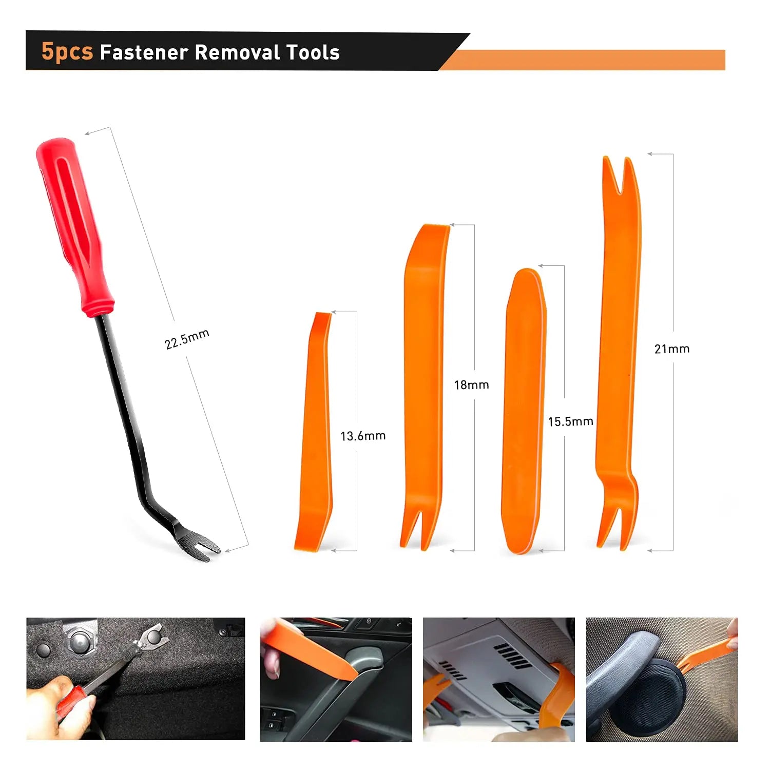 Mroace Abrasion Resistant Nylon Car Clips Kit