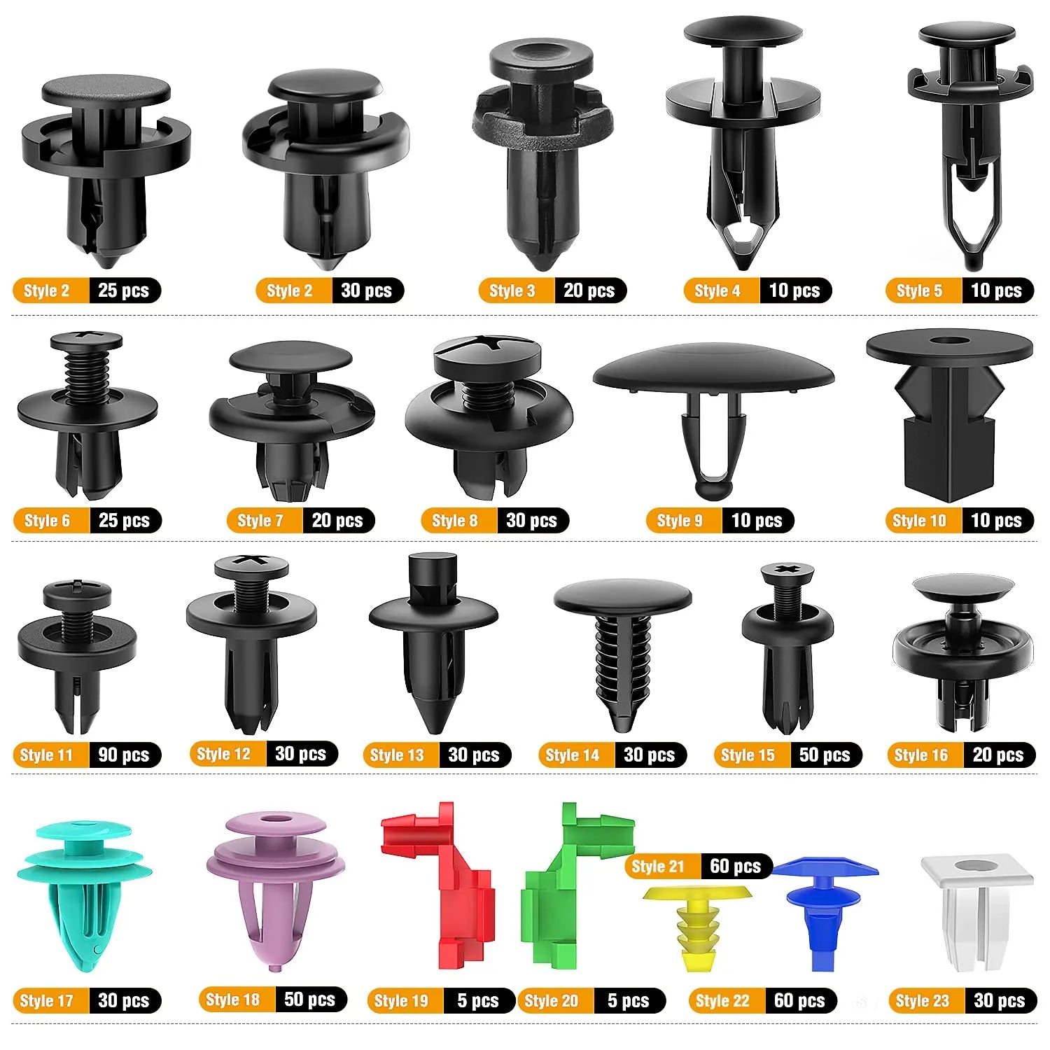 Mroace Abrasion Resistant Nylon Car Clips Kit