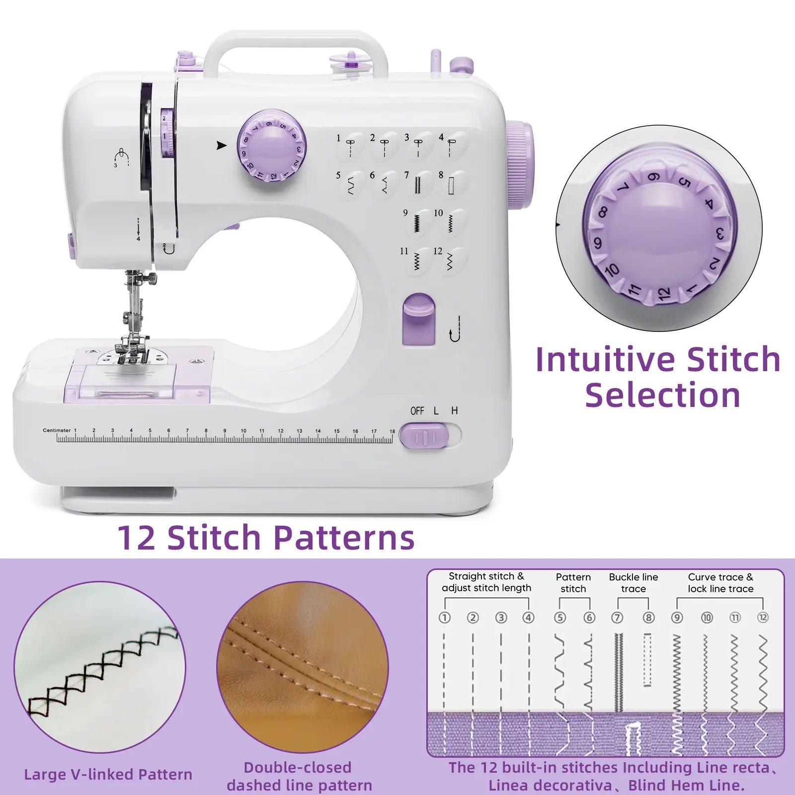 Mroace Portable Multifunctional Sewing Machine