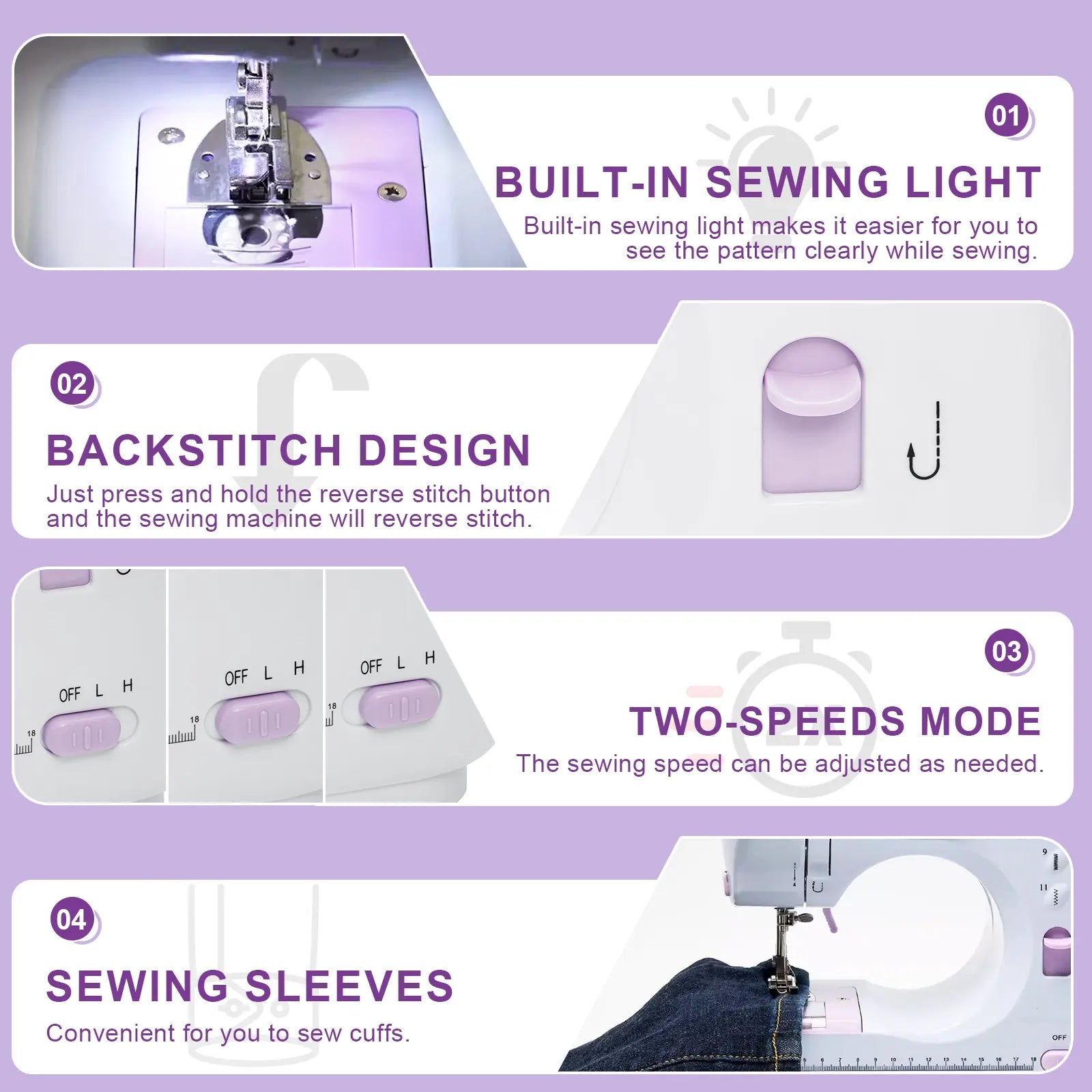 Mroace Portable Multifunctional Sewing Machine