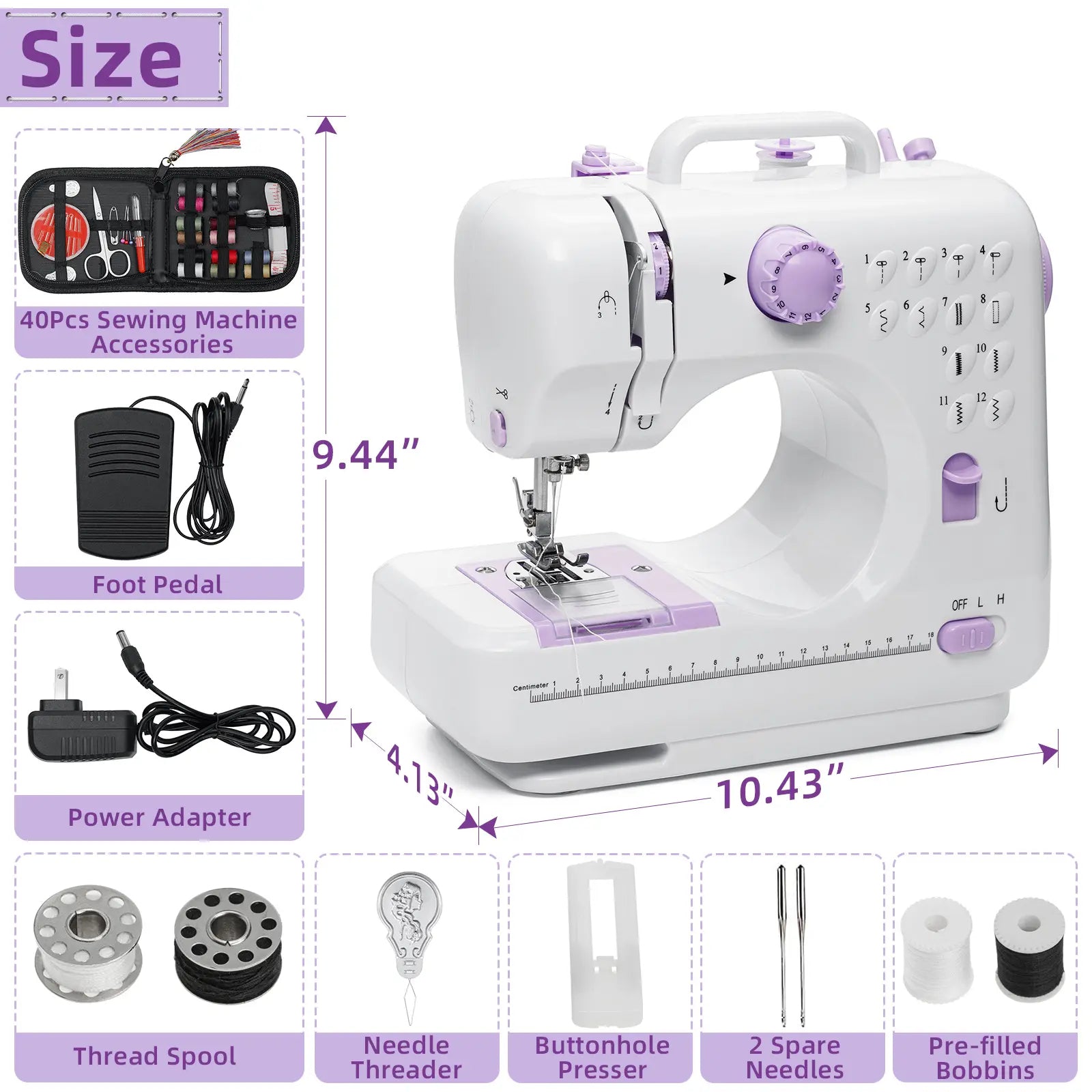 Mroace Portable Multifunctional Sewing Machine