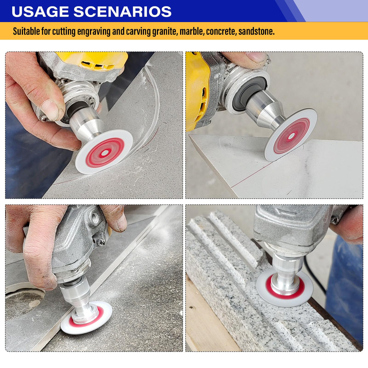 Mroace Vacuum Brazed Diamond Cutting Blades with Detachable Flange – 3PCS