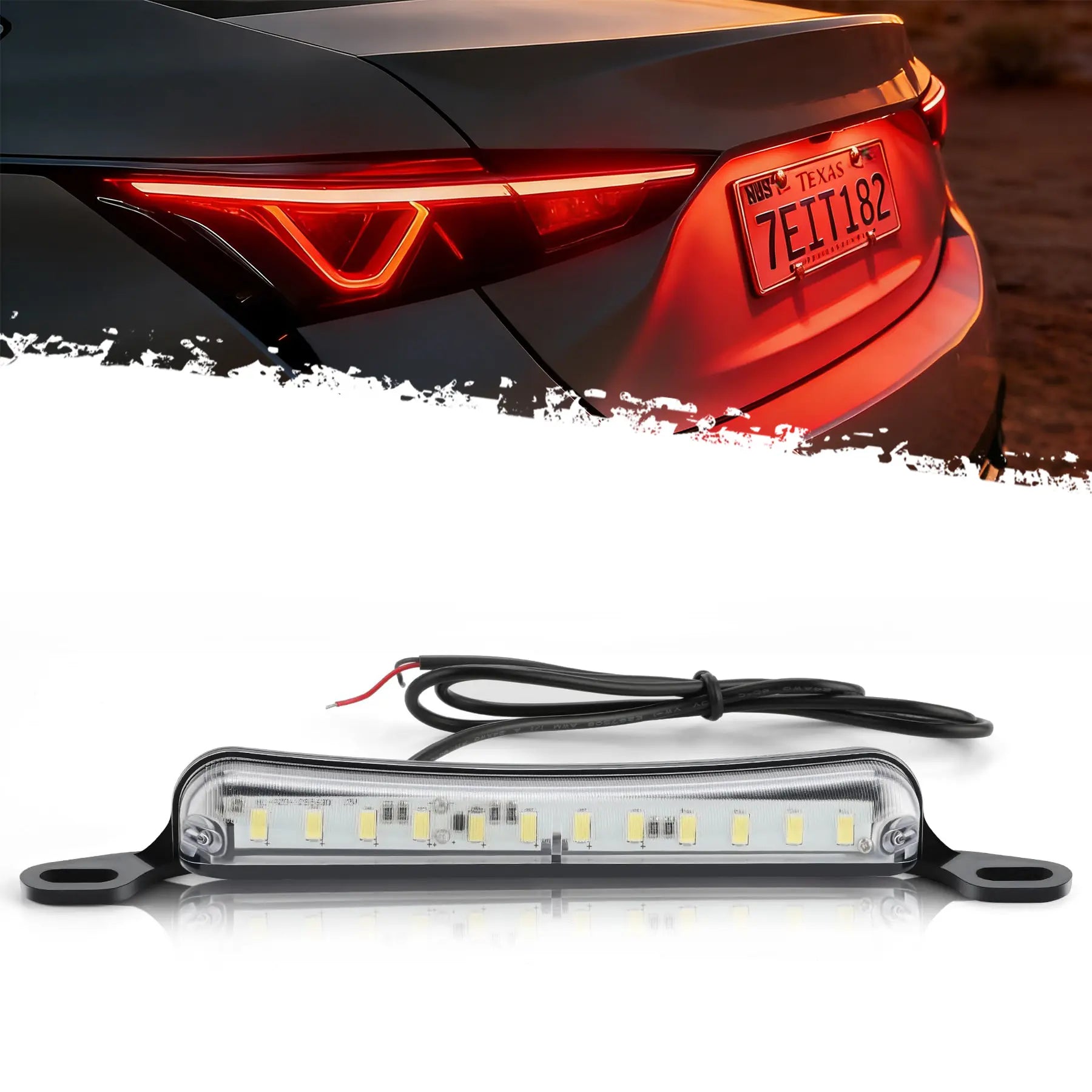 Mroace 6000K Xenon White License Plate LED Light