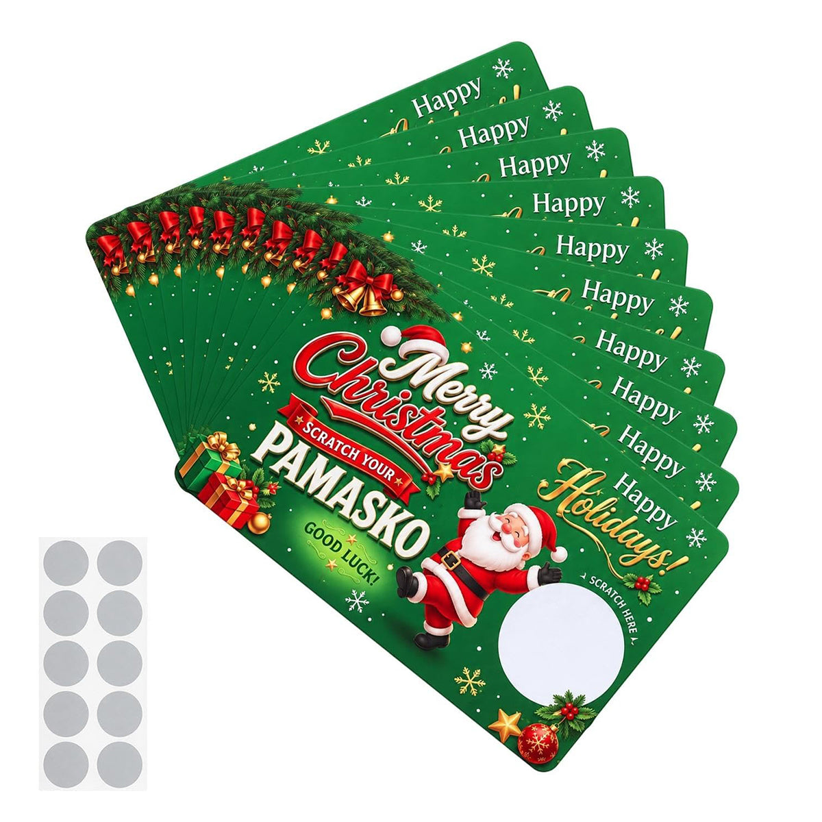 Mroace DIY Christmas Scratch Off Gift Cards