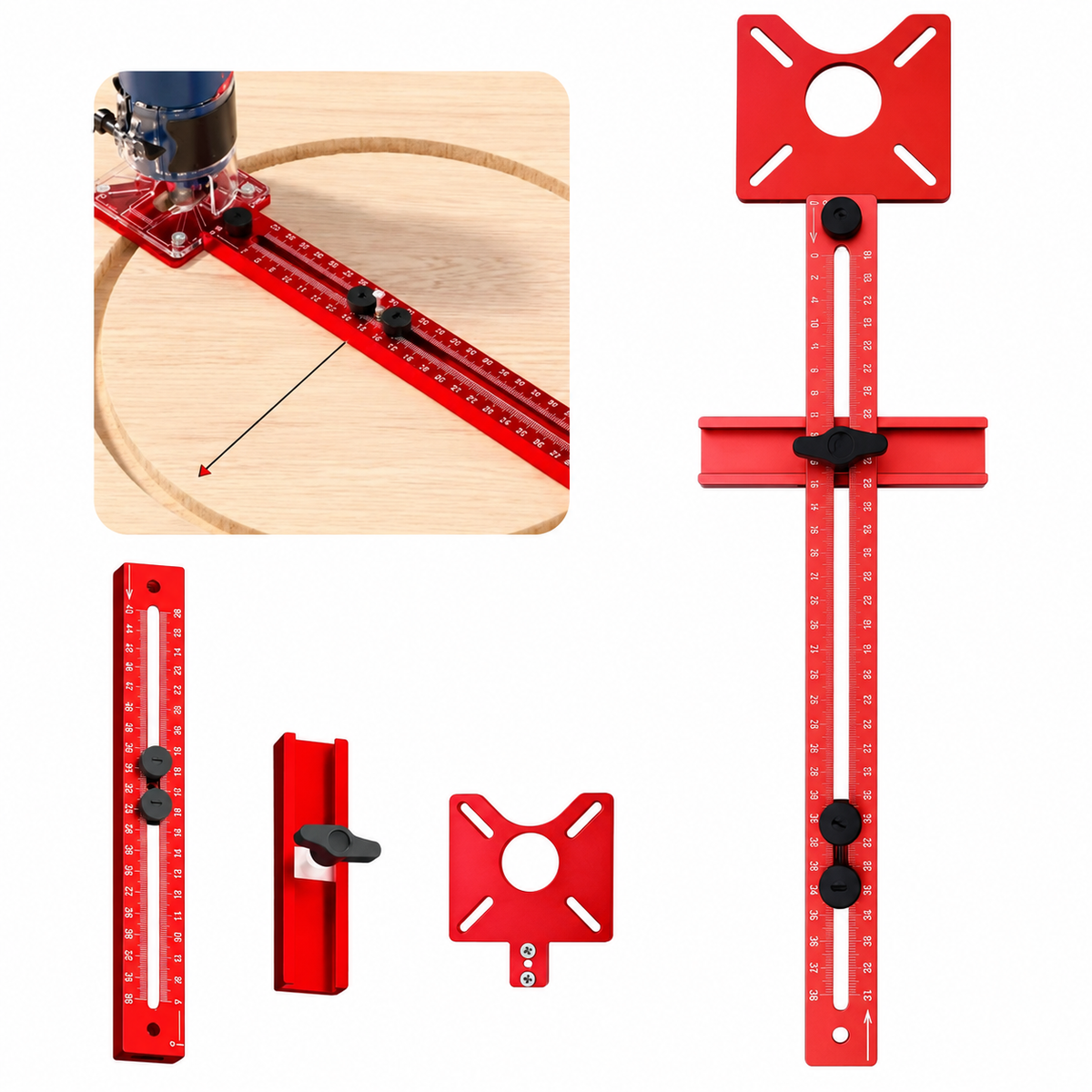 Mroace Adjustable Router Circle Cutting Jig