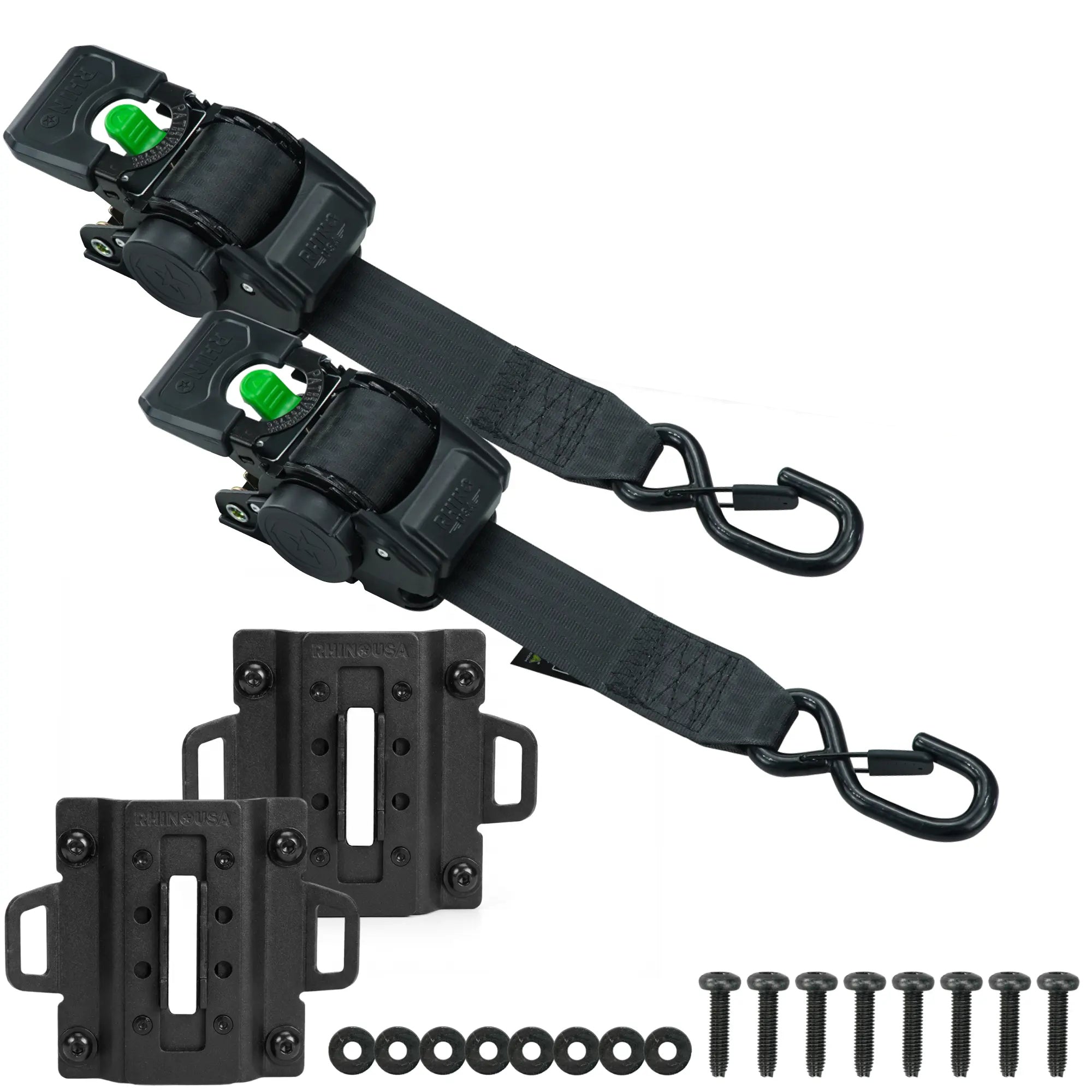 Mroace Mounted Retractable Ratchet Straps