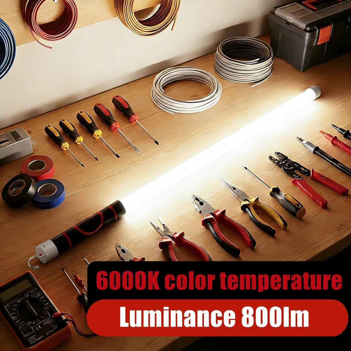 Mroace Rechargeable Flexible LED Work Light Stick