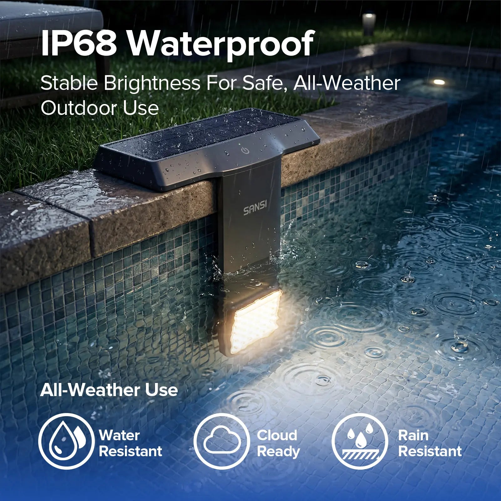 Mroace Waterproof Solar RGB LED Light