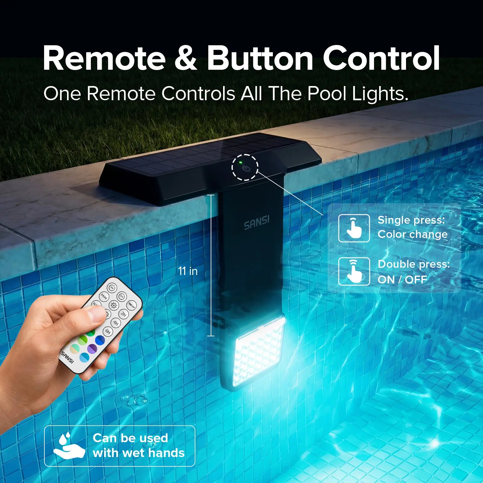 Mroace Waterproof Solar RGB LED Light