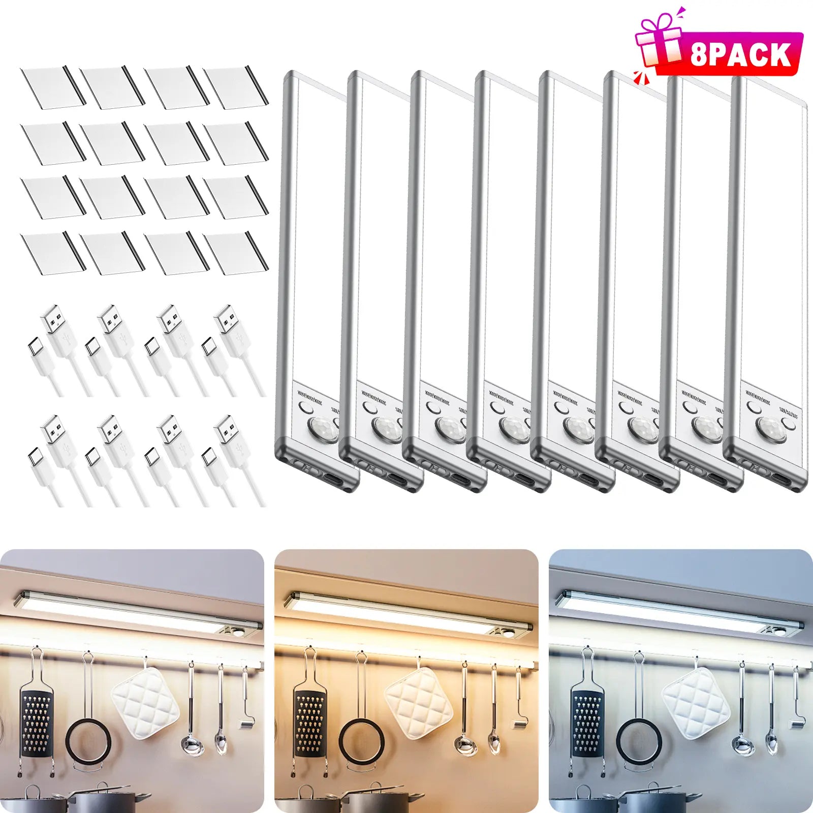 Mroace Magnetic Dimmable Motion-Sensor Under-Cabinet Light