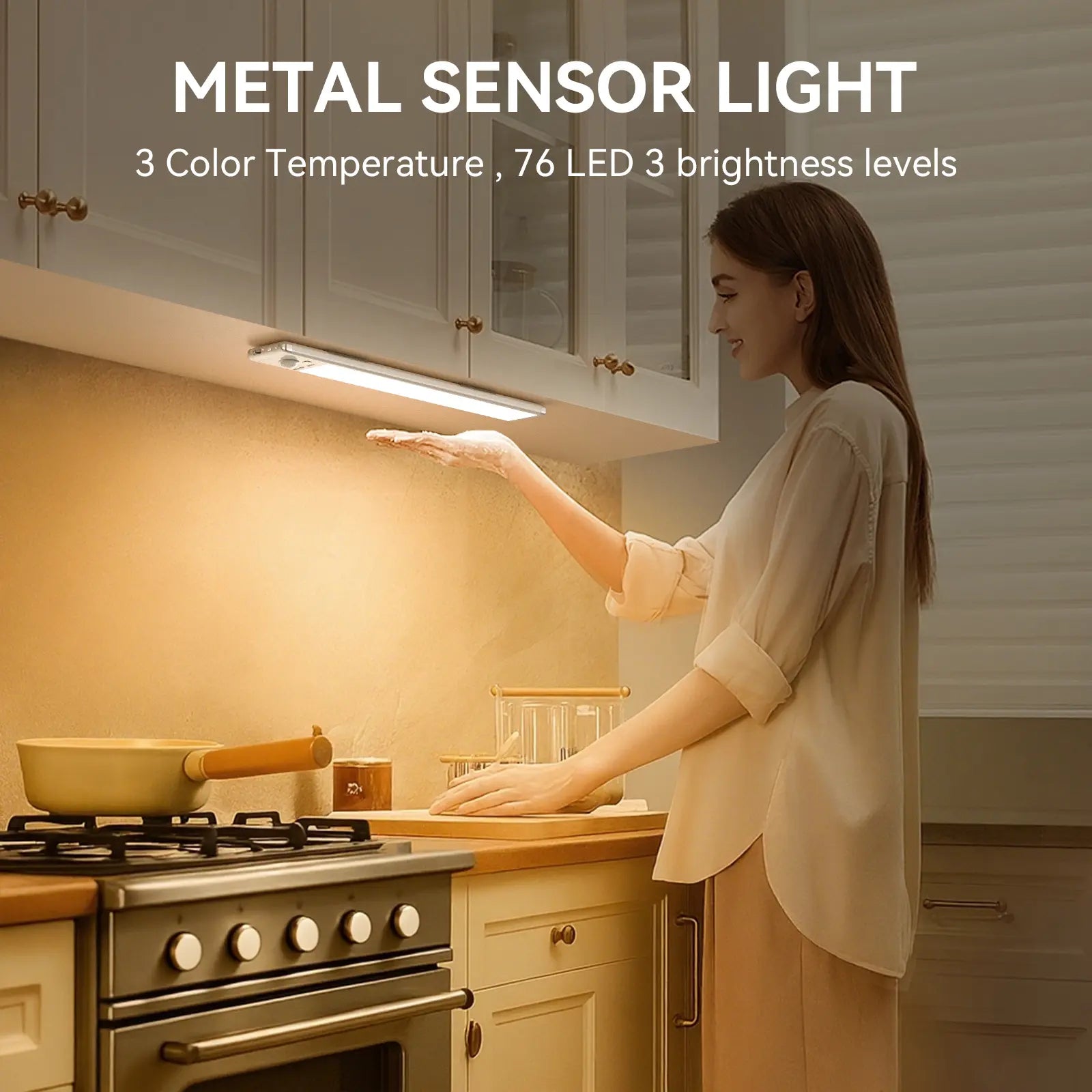Mroace Magnetic Dimmable Motion-Sensor Under-Cabinet Light