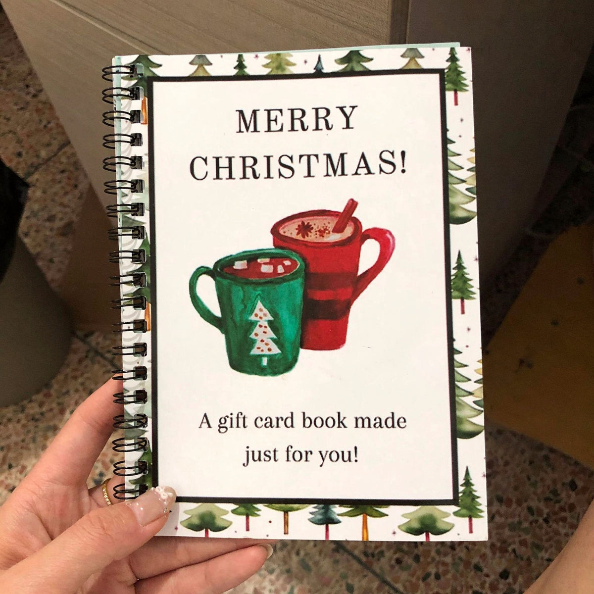 Mroace DIY Spiral Bound Christmas Gift Card Album
