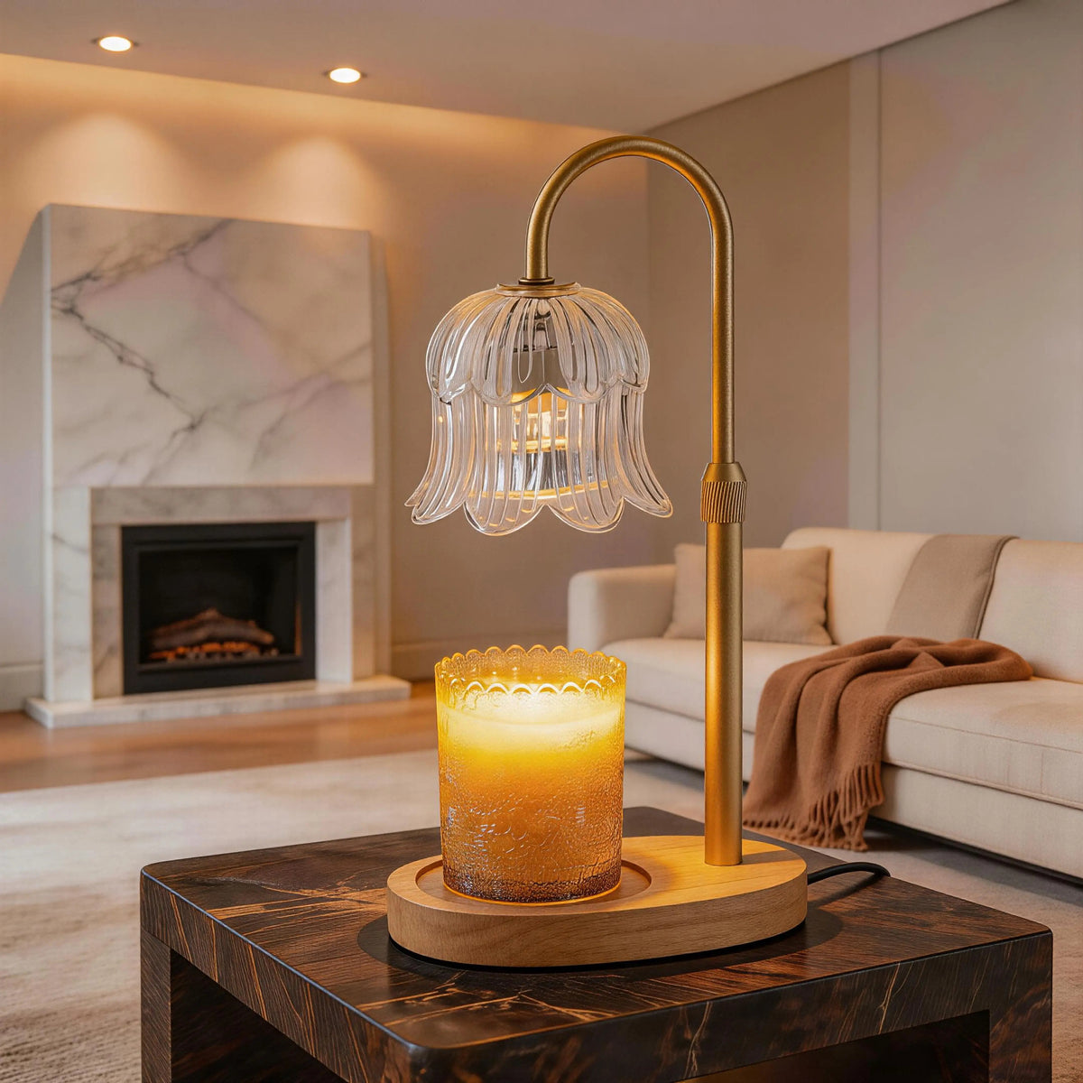 Mroace Adjustable Candle Warmer Lamp With Timer