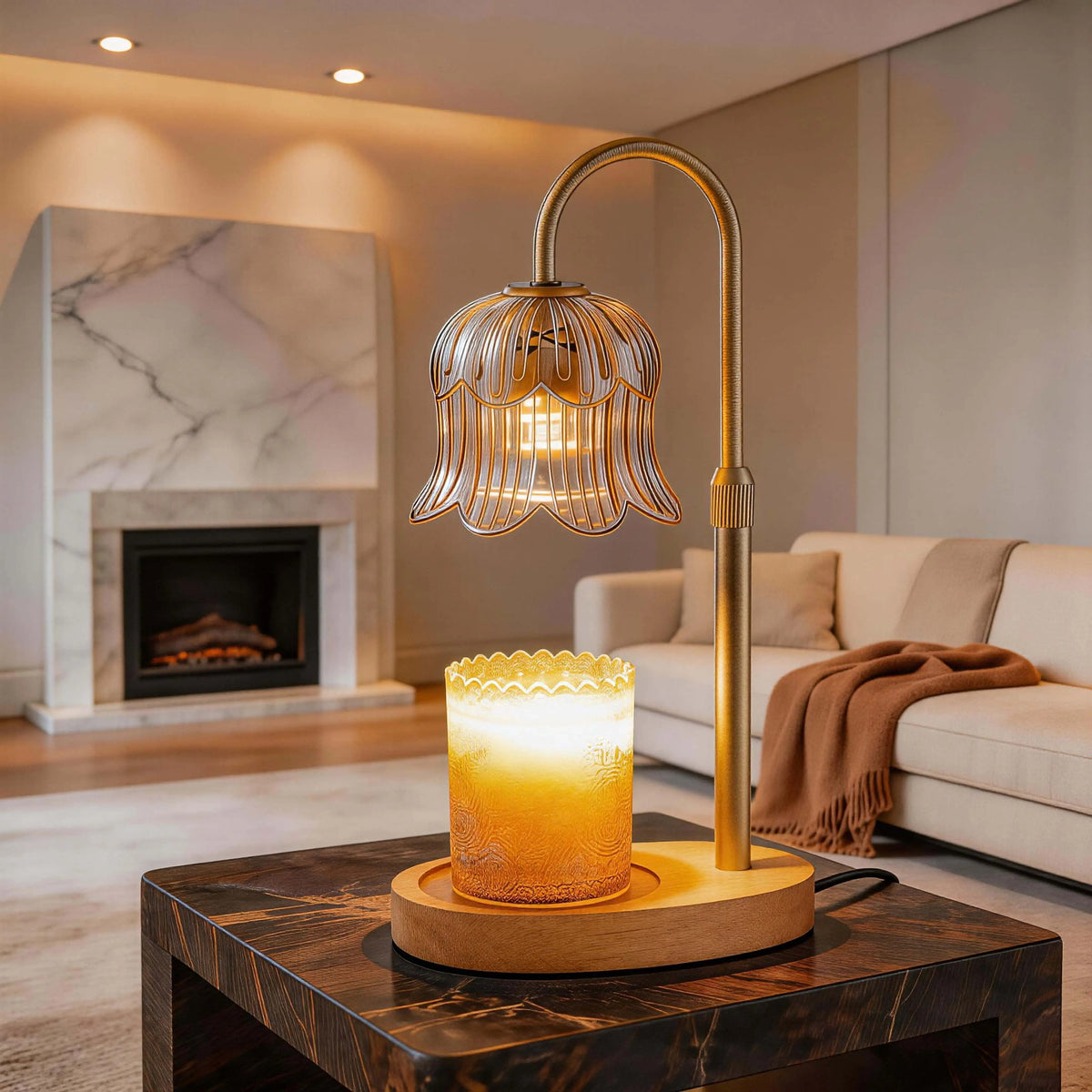 Mroace Adjustable Candle Warmer Lamp With Timer