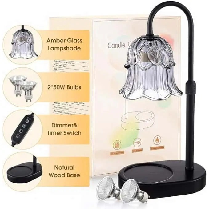 Mroace Adjustable Candle Warmer Lamp With Timer