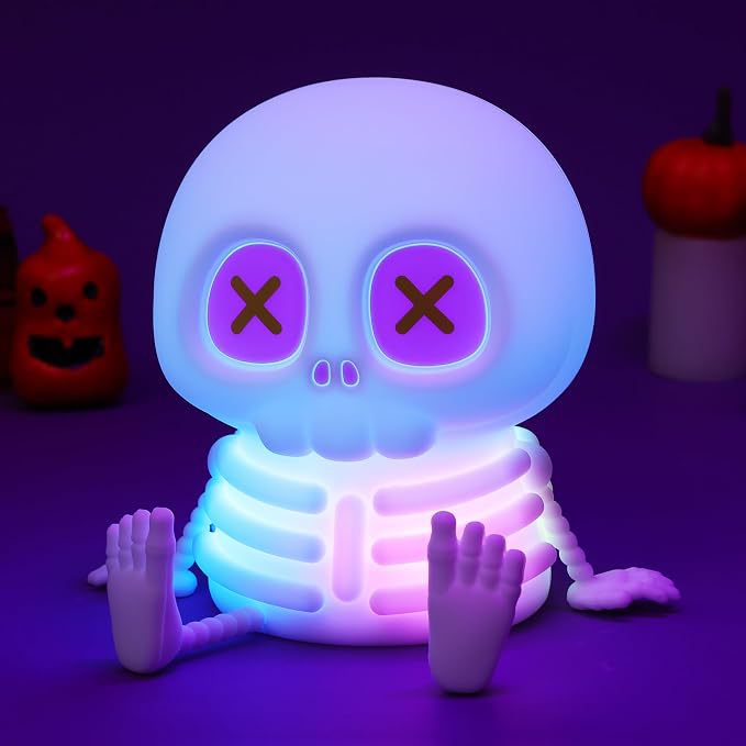 Mroace Touch Control Silicone Skull Night Light