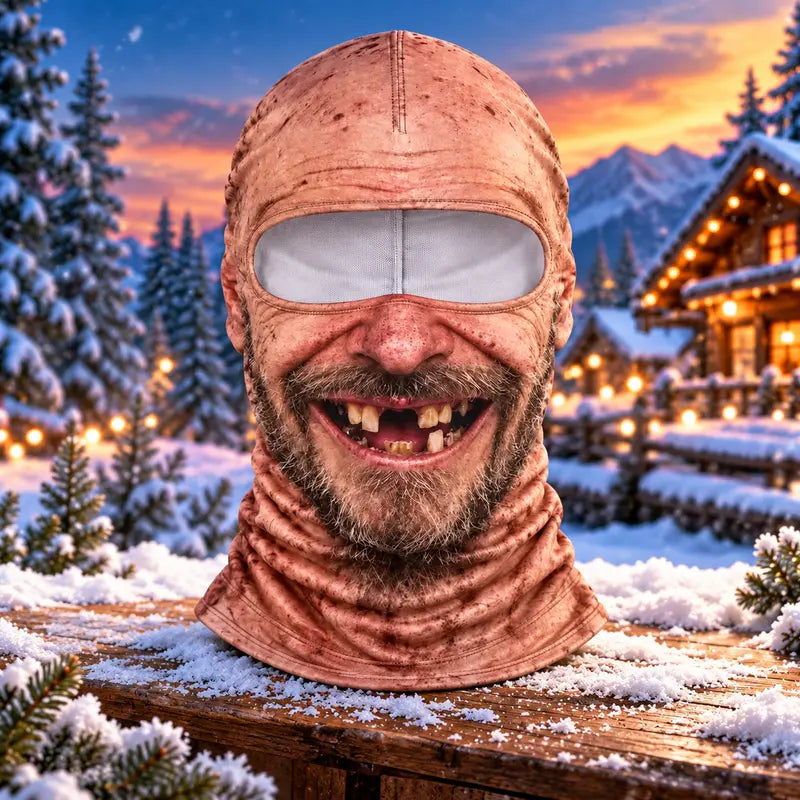Mroace Funny Old Man Face Thermal Balaclava Mask