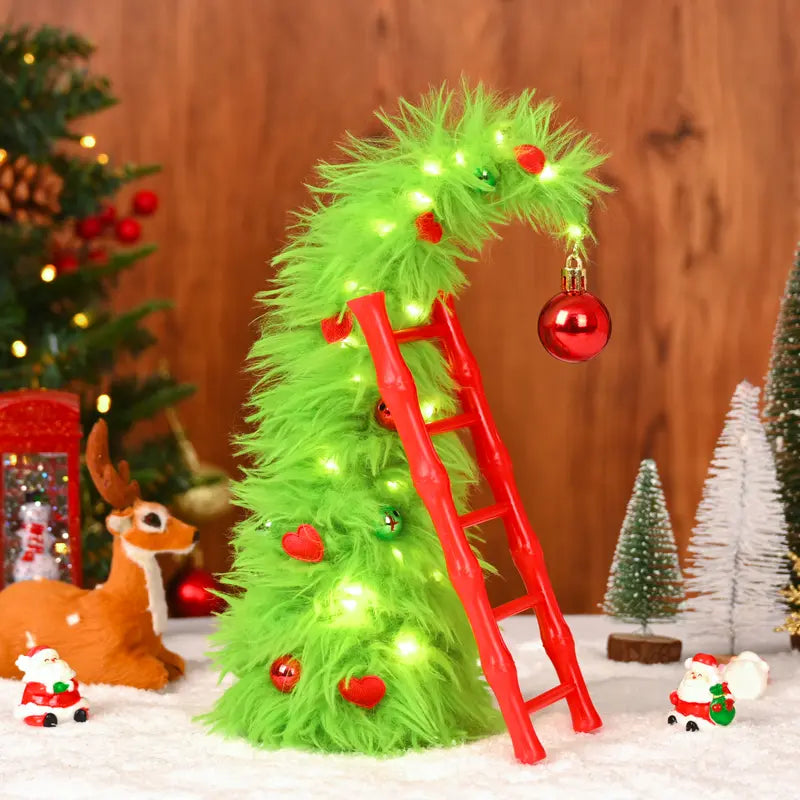 Mroace Bendable Artificial Christmas Tree With Plush Elf Charm