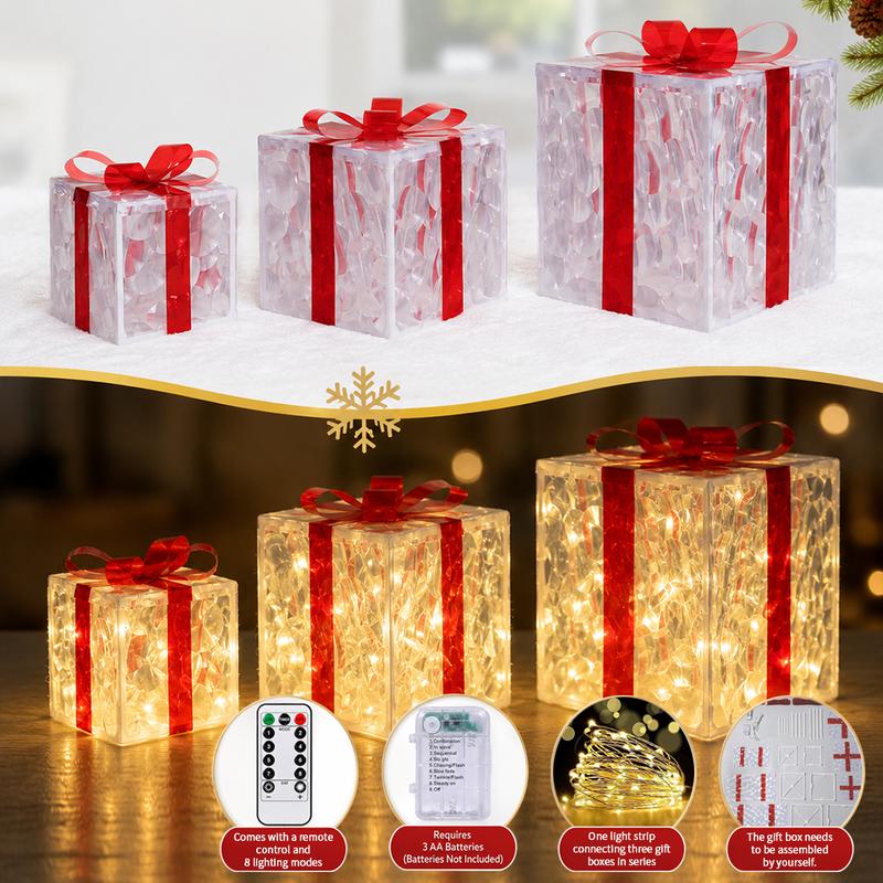 Mroace Remote Controlled LED Christmas Ornament Set