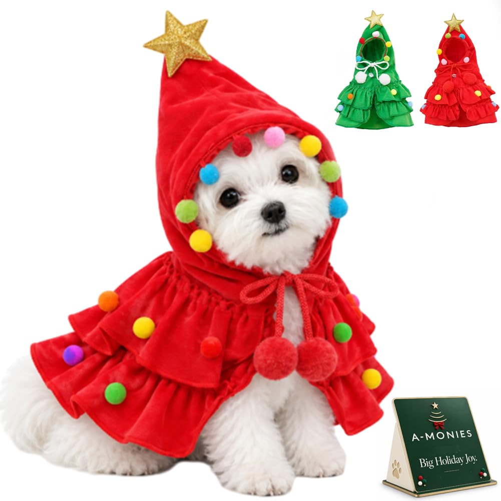 Mroace Christmas Reindeer Pet Costume Cape