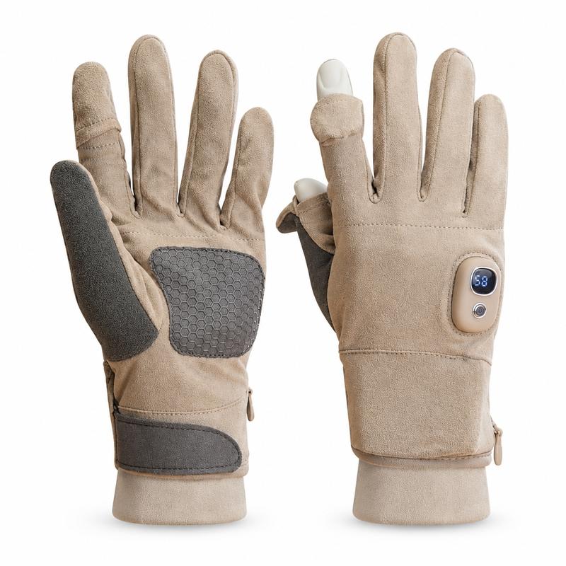 Mroace Rechargeable Heated Touchscreen Gloves With Adjustable Temperature