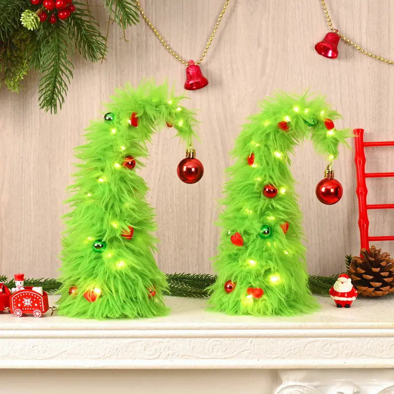 Mroace Bendable Artificial Christmas Tree With Plush Elf Charm
