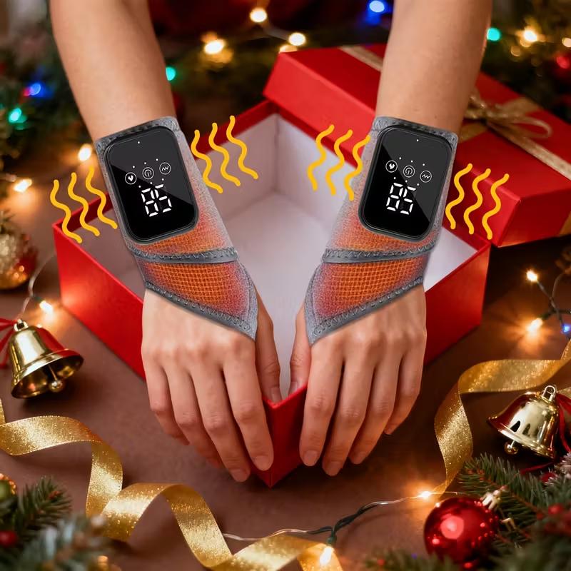 Mroace Rechargeable Heated Vibration Wrist Massager